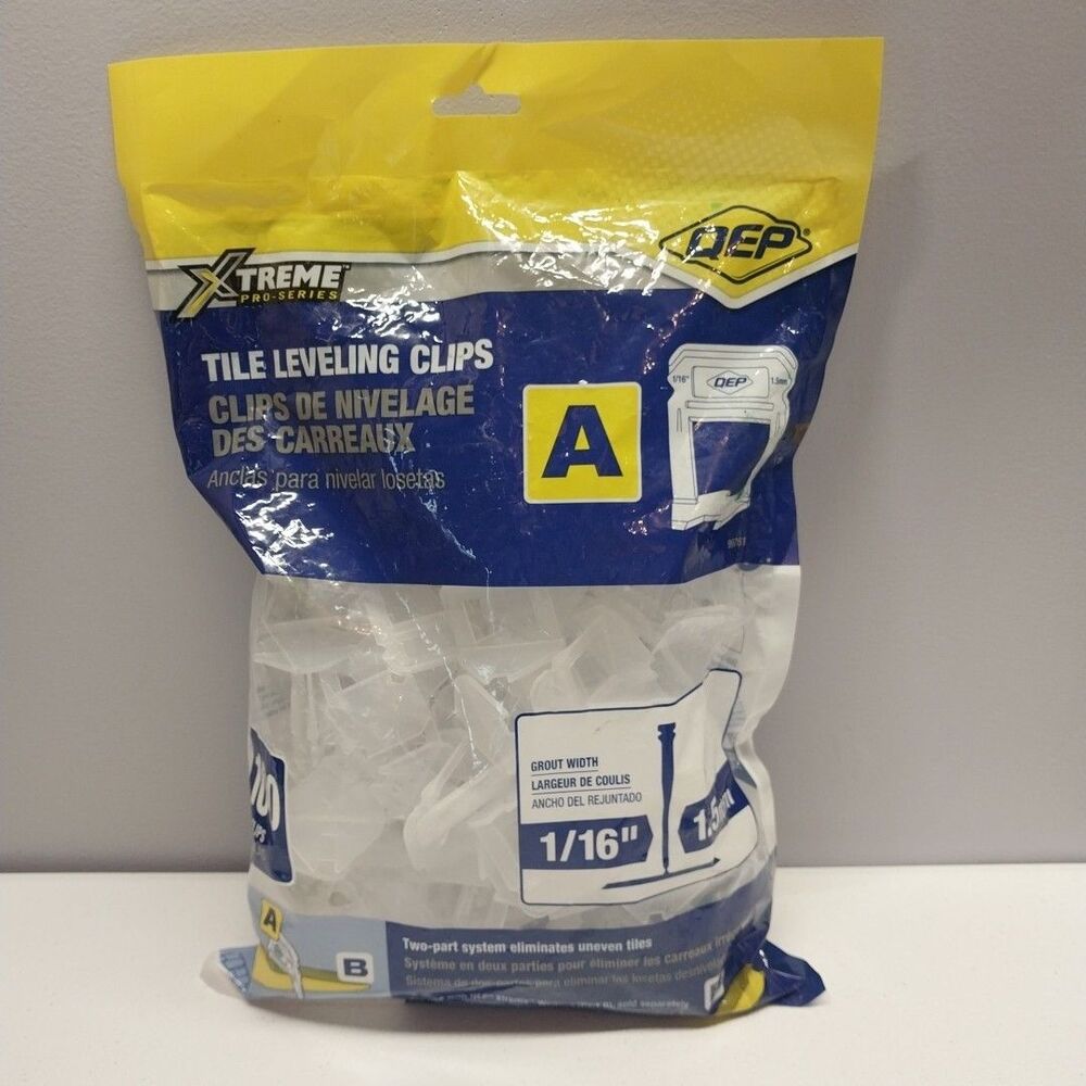QEP 99761 Tile Leveling Clips 1/16" 100 Count Part A Of 2 New Sealed